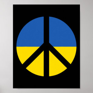 Affiche Je soutiens l'Ukraine Tenir avec l'Ukraine Drapeau