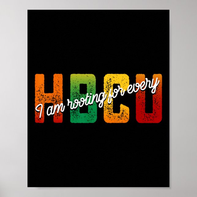 Affiche Je soutiens pour chaque Hbcu Mois d'Histoire Noire (Devant)