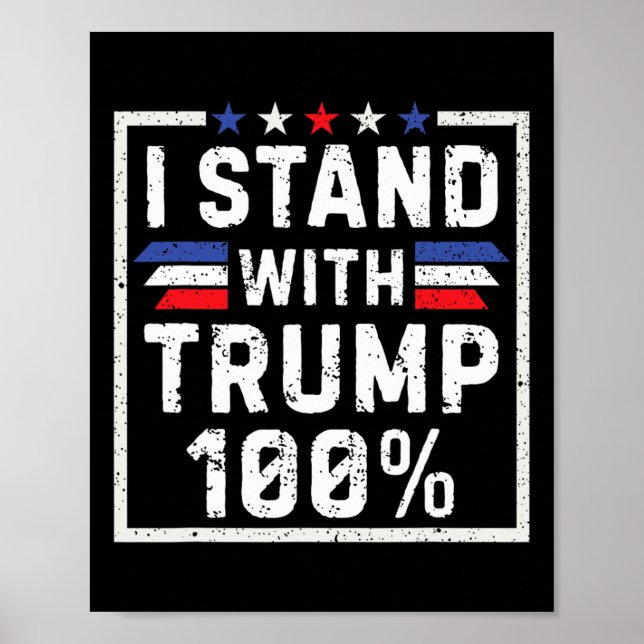 Affiche Je soutiens Trump à 100%  (Devant)