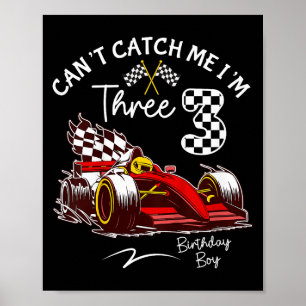 Affiche Je suis 3 Super Red Racing Car 3e Birt
