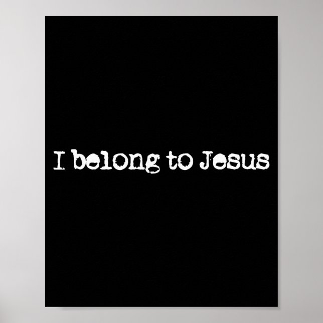 Affiche Je suis à Jésus croyance chrétienne Dieu  (Devant)