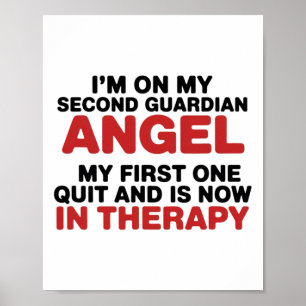 Affiche Je suis à mon deuxième ange gardien drôle de théra