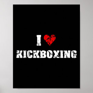 Affiche Je suis amoureux de la salle de sport de kickboxin