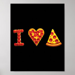 Affiche Je suis amoureux de pizza les amateurs de nourritu