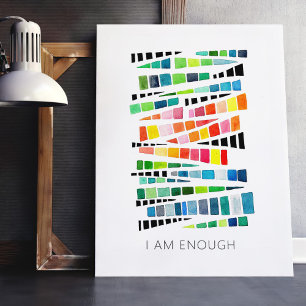 Affiche Je suis assez d'affirmation pour l'aquarelle pour
