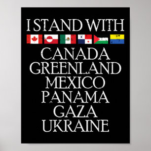 Affiche Je suis avec Canda Groenland Mexique Ukraine Homme