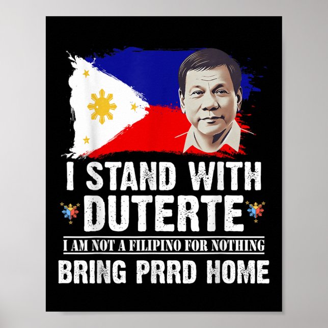 Affiche Je Suis Avec Duterte Je Ne Suis Pas Philippin Avan (Devant)