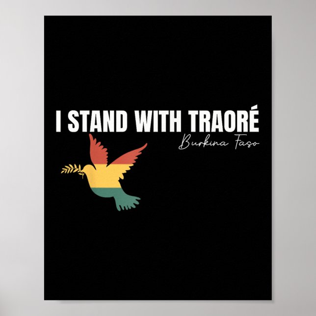 Affiche Je Suis Avec Le Burkina Faso-Ibrahim Traoré (Devant)