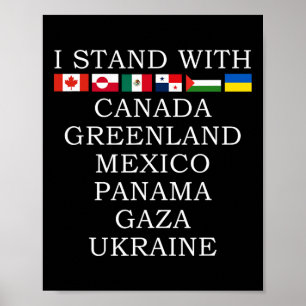 Affiche Je suis avec le Canada Groenland Mexique Panama Ga