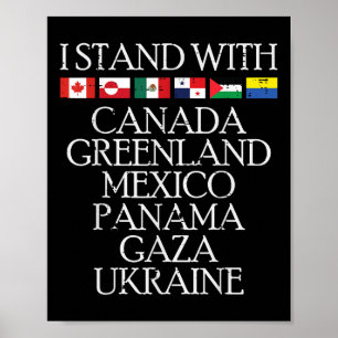 Affiche Je Suis Avec Le Canada Groenland Mexique Ukraine H