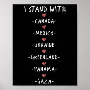 Affiche Je Suis Avec Le Canada Mexique Ukraine Groenland P