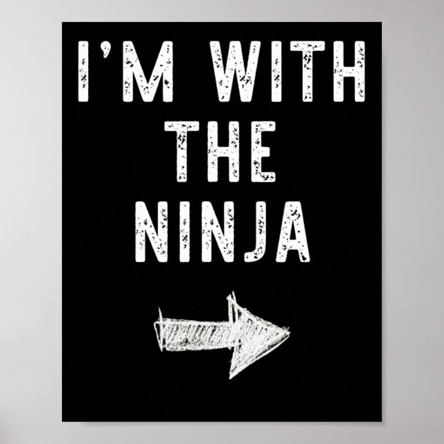 Affiche Je suis avec le costume Ninja Halloween Coup de co (Devant)