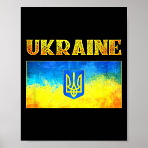 Affiche Je suis avec le maillot de l'Ukraine Drapeau ukrai