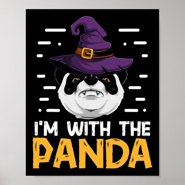 Affiche Je suis avec le Panda drôle Couple Correspondant P (Devant)