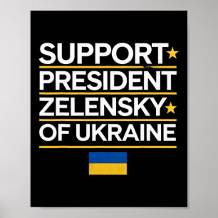 Affiche Je suis avec le président Zelensky - Je suis avec