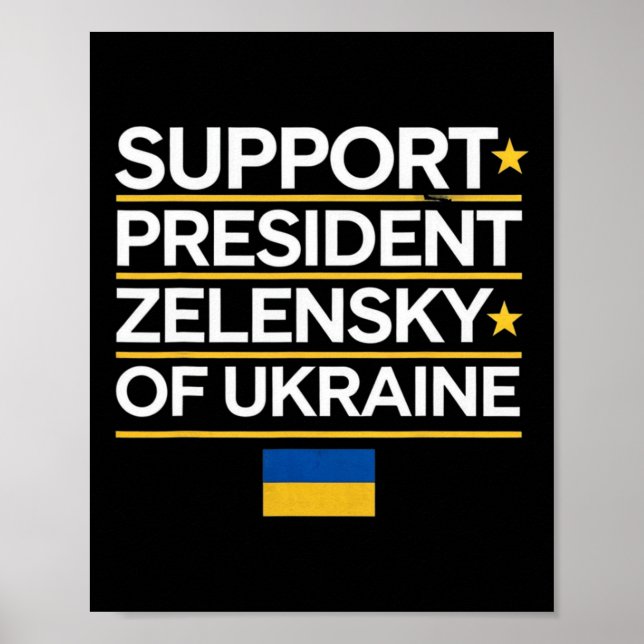 Affiche Je suis avec le président Zelensky - Je suis avec  (Devant)
