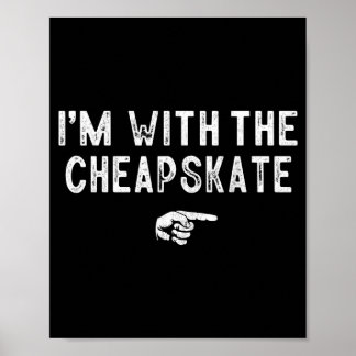 Affiche Je suis avec le skate à costume paresseux assorti