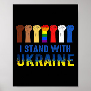 Affiche Je suis avec l'Ukraine anti Poutine arrêtez la gue