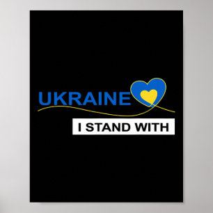 Affiche Je suis avec l'Ukraine Arrêtez la guerre Protestat