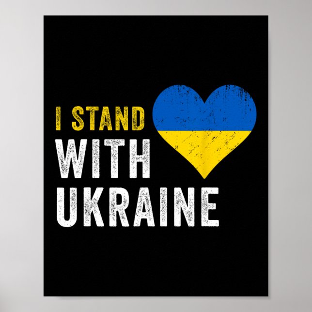 Affiche Je suis avec l'Ukraine Arrêtez Poutine Arrêtez la  (Devant)