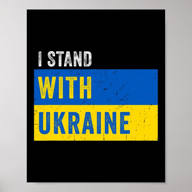 Affiche Je suis avec l'Ukraine Arrêtez Poutine Arrêtez la  (Devant)
