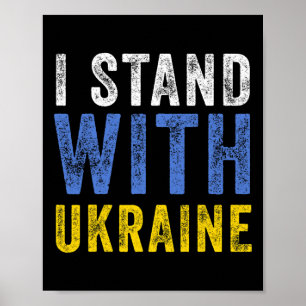 Affiche Je suis avec l'Ukraine Arrêtez Poutine Arrêtez la