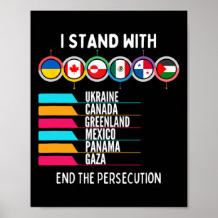 Affiche Je suis avec l'Ukraine Canada Gaza Fin de la persé