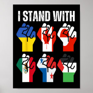 Affiche Je suis avec l'Ukraine Canada Groenland Mexique Pa