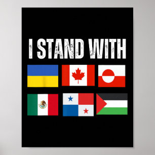 Affiche Je suis avec l'Ukraine Canada Groenland Mexique Pa