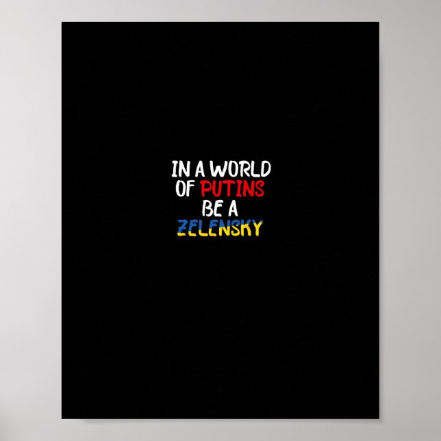 Affiche Je suis avec l'Ukraine dans un monde de Poutine, s (Devant)