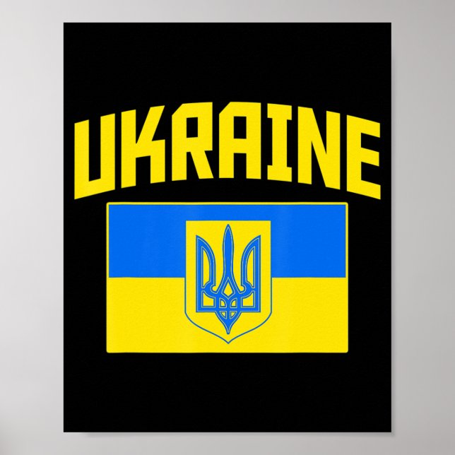 Affiche Je Suis Avec L'Ukraine Distortie En Train De Lever (Devant)