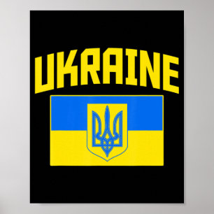 Affiche Je Suis Avec L'Ukraine Distortie En Train De Lever