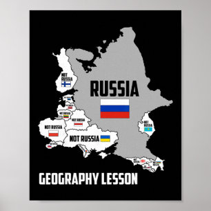 Affiche Je suis avec l'Ukraine Europe carte pas la Russie