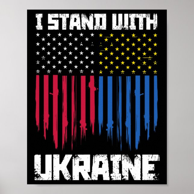 Affiche Je suis avec l'Ukraine Fierté ukrainienne 2  (Devant)
