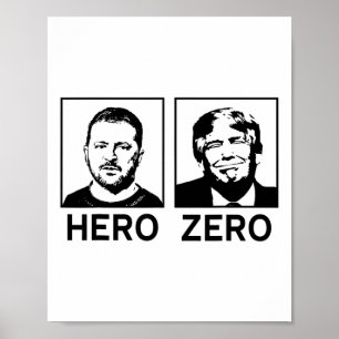 Affiche Je suis avec l'Ukraine Héros ukrainien Zéro Zelens