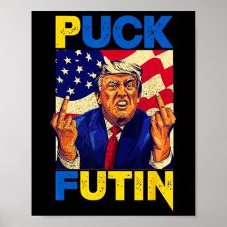 Affiche Je suis avec l'Ukraine Mème Trump Puck Futin Vinta