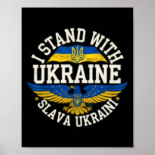 Affiche Je suis avec l'Ukraine Slava Ukraini Gloire à l'Uk
