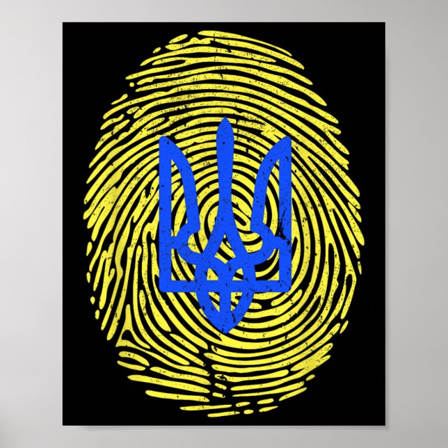 Affiche Je suis avec l'Ukraine - Soutenir l'Ukraine Drapea (Devant)