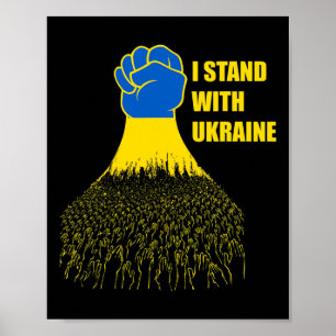 Affiche Je suis avec l'Ukraine - Soutenir l'Ukraine - Prie