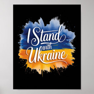 Affiche Je suis avec l'Ukraine Soutien patriotique Paix Uk
