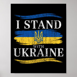 Affiche Je suis avec l'Ukraine Soutien patriotique ukraini