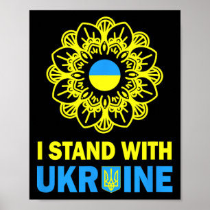 Affiche Je suis avec l'Ukraine Soutien Ukraine Tournesol S