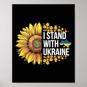Affiche Je suis avec l'Ukraine Tournesol Ukraine Paix Homm