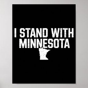 Affiche Je suis avec Minnesota Vintage Mn State Map Pride