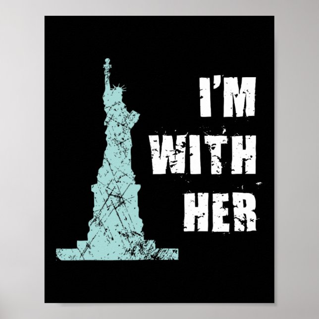 Affiche Je suis avec sa statue de la liberté (Devant)