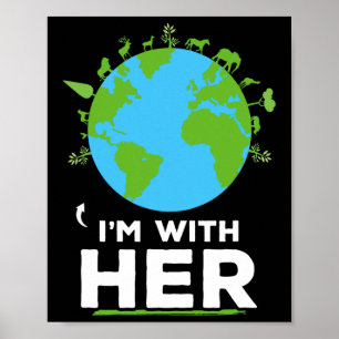 Affiche Je suis avec sa tête de terre l'environnement de s