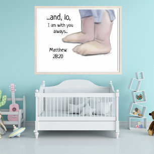 Affiche Je Suis Avec Vous Toujours Christian Nursery Art P