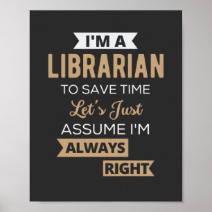 Affiche Je suis bibliothécaire