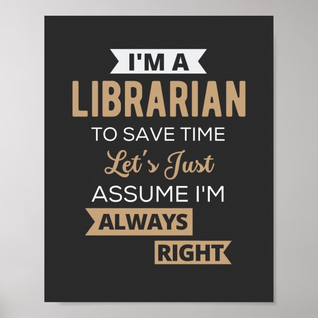 Affiche Je suis bibliothécaire (Devant)