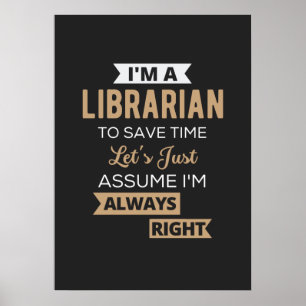 Affiche Je suis bibliothécaire